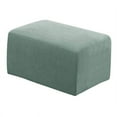 thumbnail image 4 of Stretch Ottoman Cover Ottoman Slipcovers Rectangle Foot Stool Covers Ottoman Foot Rest Cover Jacquard Fabric with Elastic Bottom, 4 of 6
