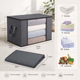 thumbnail image 5 of LOWLHOME Storage 1-Pack Clothes Organizer Storage Bags, Foldable Storage Box with Large Clear Window Sturdy Handles, for Blankets Pillows Bedding,35L, 5 of 6
