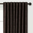 thumbnail image 3 of Chanasya 2-Panel Classy Embossed Floral Textured Curtains - Back Tab, Ring Tab - for Windows Living Room Bedroom - Partial Room Darkening Drapes for Privacy - 52 x 96 Inches - Brown, 3 of 5