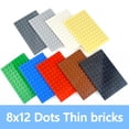 thumbnail image 2 of DIY Building Blocks 8x12 Dots Thin Figures Bricks Educational Creative Assembles Particles 9 colors Compatible All Brand CN00029-light gray, 2 of 6