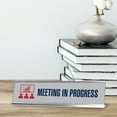 thumbnail image 3 of Meeting in Progress Board, Silver Frame,Desk Sign (2x8), 3 of 3
