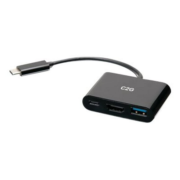 C2G USB C Docking Station with 4K HDMI, USB, and USB C - Power Delivery up to 60W - Docking station - USB-C / Thunderbolt 3 - HDMI