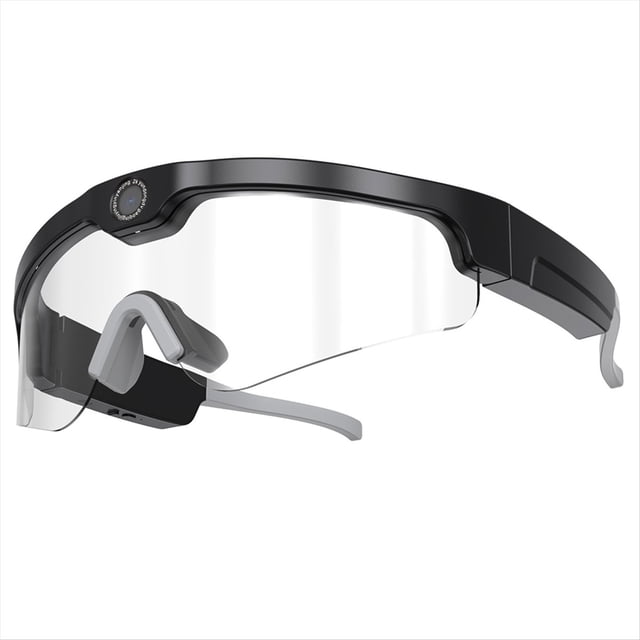 Gafas de Sol con Mini Cámara Inteligente HD, Gafas de Sol A Prueba de Viento, Parlantes Bluetooth Semiabiertos, Deportes Al Aire Libre y Llamadas, B