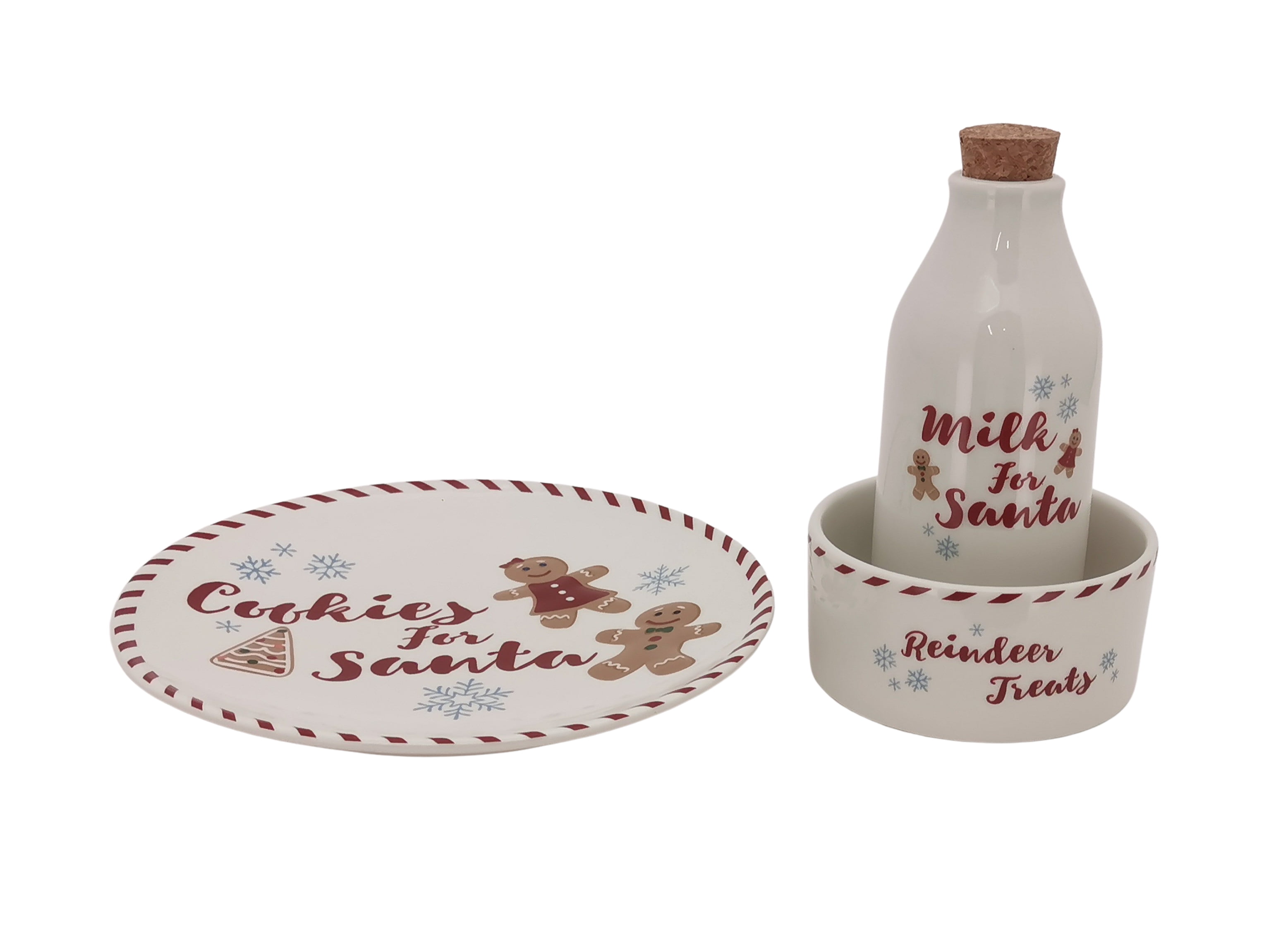 Cookies for Santa Stoneware 3 Piece Set, by Holiday Time
