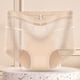 thumbnail image 3 of Gibobby Pantaletas mujer Ropa interior de mujer Encaje Bikini sin costuras Ropa interior de encaje Media espalda Bragas de(Beige,M), 3 of 5