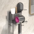 thumbnail image 2 of Hair dryer rack punch-free bathroom wall mounted, 2 of 11