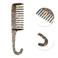 thumbnail image 2 of Unique Bargains 1 Pc Fashion Durable Wide Tooth Comb Brown Acetate Sheet, 2 of 5