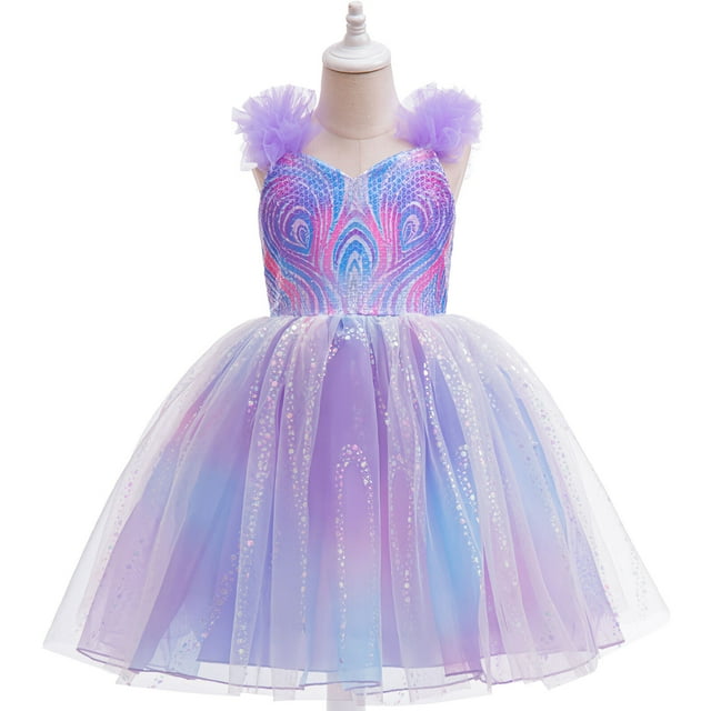 Robe de Sorcière pour Filles Déguisement d'Halloween Tenue de Cosplay Robe de Princesse