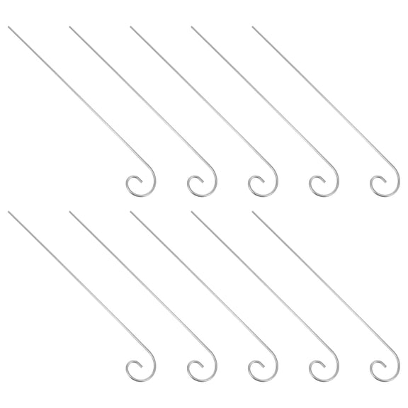 Beaupretty Iron Shepherd Hooks Small and Sleek for Garden Decor and Lanterns 10Pcs