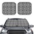 thumbnail image 6 of Lsque Anchor Black Tartan Plaid 2 PCS Windshield Sun Shade | CarFoldable Window Covers | Car Accessories Reflect UV for Universal Cars SUV Truck | Medium, 6 of 7