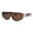Tortoise (Brown), variant on Y2K Mono Lens Sunglasses Flat Top Oval Gothic Metal Accent UV400 Tortoise