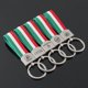 thumbnail image 5 of Synthetic leather key ring with Italian flag in three colors, colorful logo, official, 5 of 5