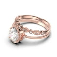 thumbnail image 4 of Beautiful Boho And hippie 1.85 Carat Oval Cut Diamond Moissanite Engagement Ring, Wedding Ring, One Matching Band in 10k Solid Rose Gold, Romanic Gift For Her, Promise Ring, 4 of 4