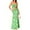 Green, variant on Women Two Piece Maxi Dress Set Floral Print Strapless Crop Top High Waist Skirt Summer Beach Outfit