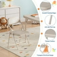 thumbnail image 3 of Yiwa Portable Kids Folding Activity Table, Thick PU Leather Surface, Sturdy Steel Frame, Anti-Slip Feet, Rounded Corners, No Assembly Required, 3 of 7