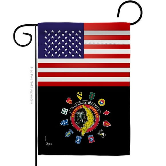 Americana Home & Garden G142622-BO 13 x 18.5 in. US Vietnam Veteran Garden Flag with Armed Forces Army Double-Sided Decorative Vertical Flags House Decoration Banner Yard Gift