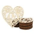 thumbnail image 3 of 20 piezas colgante de corazón hueco de madera, letras de amor, manualidades, decoración DIY, 3 of 8