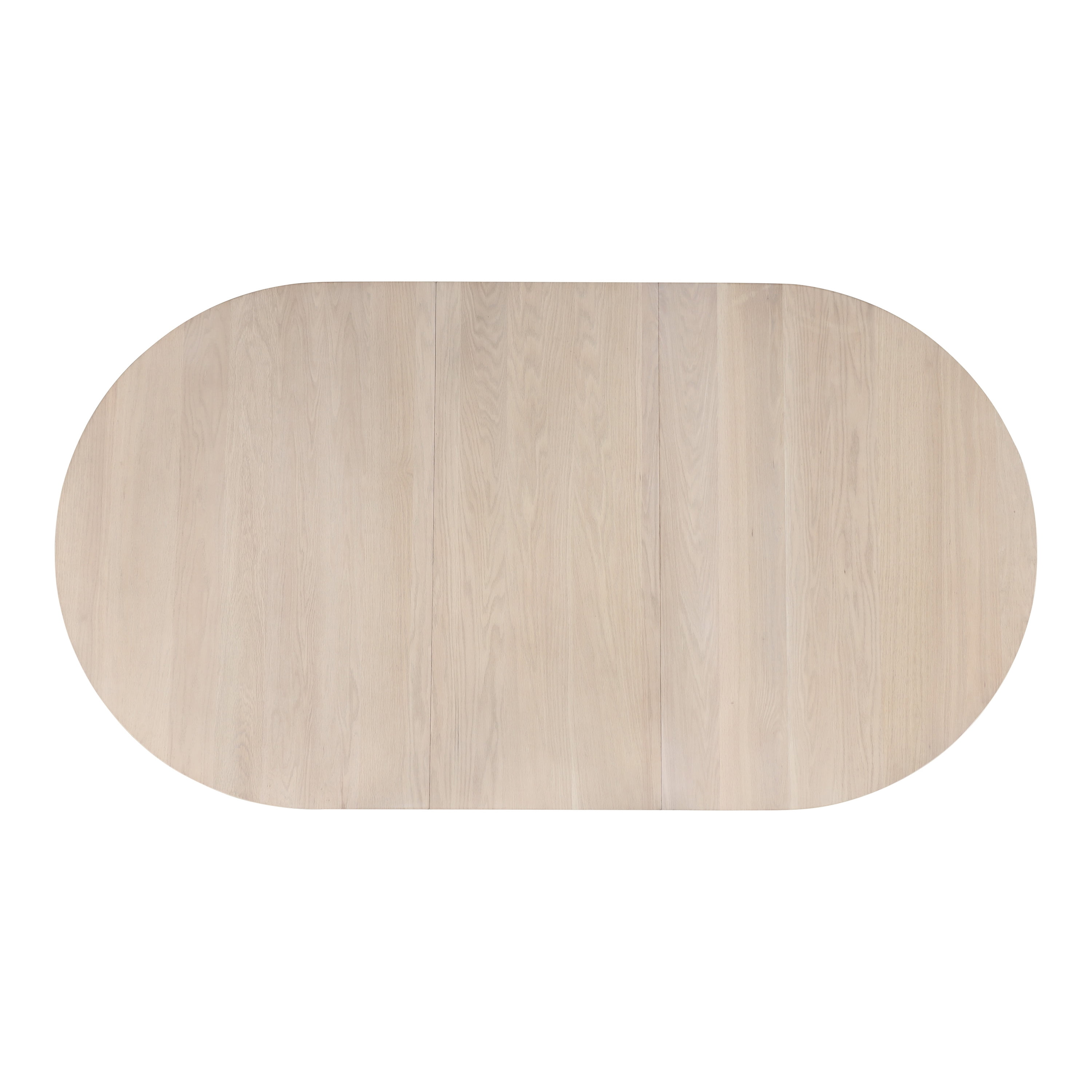 Furniture of America Winsto 78" Oval Extendable Indoor Dining Table, White Oak
