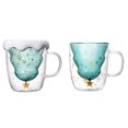 thumbnail image 2 of Vaso de vidrio de alta temperatura con aislamiento de pared transparente 3d creativo, 2 of 5