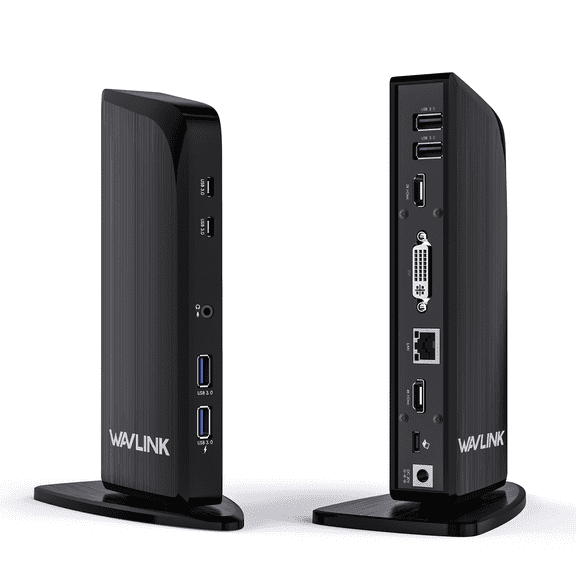 WAVLINK USB Dock Station, 4K Laptop Dock with 100W charge, HDMI/DVI, 5Gbps USB, Gigabit Ethernet, Compatible with New MacBook Neo