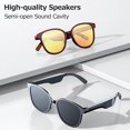 thumbnail image 2 of Smart Wireless BT5.0 Headset Music Glasses Outdoor Cycle Sports Headphone Nylon Lens Stable Pairing Built-in Speaker Black, 2 of 5