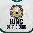 thumbnail image 4 of Inktastic King of the Crib Boys Lion Boys Baby Bib, 4 of 4