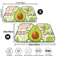 thumbnail image 3 of Haiem Avocado Keep Calm Car Windshield Sun Shade - Blocks UV Rays Sun Visor Protector, Sunshade to Keep Your Vehicle Cool, Universal Fit SUV Van Sedan-Medium, 3 of 7