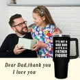 thumbnail image 6 of Fathers Day Gift for Dad - Birthday Gifts for Dad from Daughter, Son, Kids - Unique Birthday Present Ideas for Father, New Dad, Bonus Dad from Daughter Son - 40 Oz Tumbler with Handle and Straw, 6 of 6