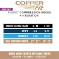 thumbnail image 3 of Copper Fit Compression Socks, Wide Calf, Silky-Soft, Hydrating, Unisex, Black, S/M, 3 of 7