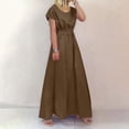 thumbnail image 2 of Sngxgn Women's Party Dress Bodycon Dresses Long Sleeve(Coffee,M), 2 of 6