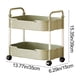 thumbnail image 3 of Estante De Almacenamiento De Plástico Carrito de almacenamiento verde de 2 niveles con reposabrazos, organizador de artículos de tocador para cocina y baño, para sala de estar (1 unidad) JASKFLY, 3 of 8