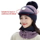 thumbnail image 2 of Gorro De Punto 3 En 1 Para Invierno, Conjunto De Bufanda Con Cubierta Para La Cara, Transpirable, A Prueba De Viento, Cálido, Forro Polar, Gorro Con Pompón Para Mujeres, Niñas, Ciclismo, Esquí Speravity AP008077-08, 2 of 6