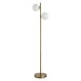 thumbnail image 2 of HOMCOM Floor Lamp w/ 2pcs Glass Lamp Shade Modern Portable Decorative Lamp, White, 2 of 9