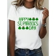 thumbnail image 1 of Women'S Stylish Sports Cartoon T-Shirt Featuring a Lucky Irish Clover Print And Bow Pattern, Perfect for St. Patrick'S Day Celebrations., 1 of 7