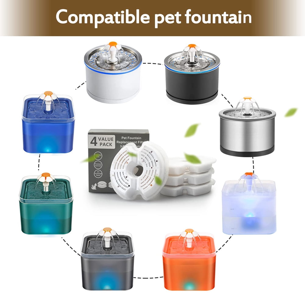 Katzenbrunnen Filter, 14 Stück Ersatzfilter - Kompatibel Mit ORSDA D60 3L Trinkbrunnen