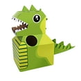 thumbnail image 2 of Juguete de cartón para niños, dinosaurio de papel, animal de cartón educativo, ropa de papel. Dinosaurio verde, 2 of 9