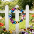 thumbnail image 4 of Butterfly Flower Wreath 15.7 Inch Artificial Spring Easter Door Wall Decoration for Hotel Restaurant Shop Window Home Decor Reusable 1 Piece, 4 of 6