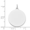 thumbnail image 2 of 14k White Gold Solid Polished Round Disc Charm 29x22mm Wide Pendant Necklace for Women - 1.3 Grams, 2 of 2