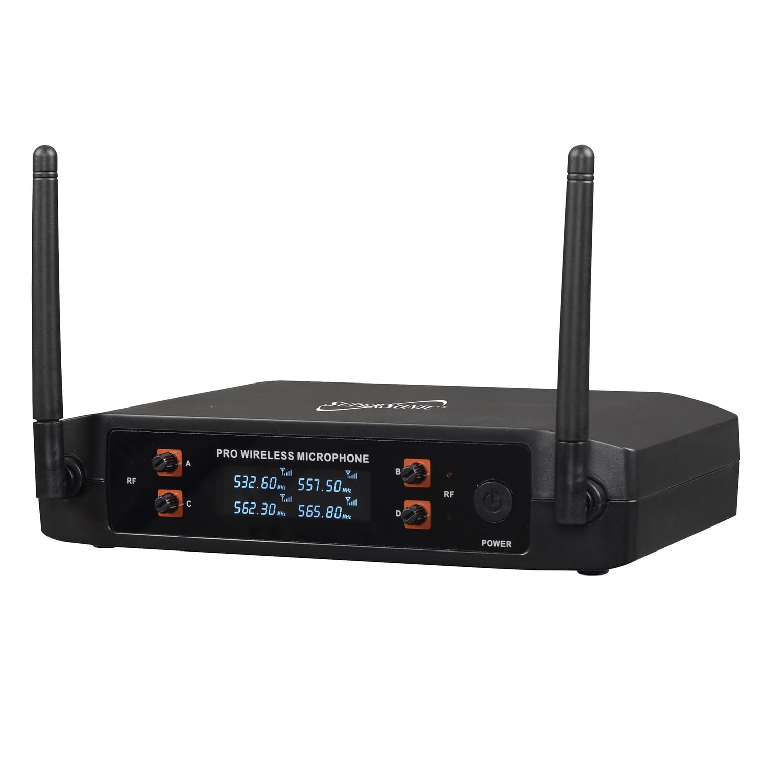 Supersonic 4-Channel 2.4-GHz Wireless Microphone System with 4 Handheld Microphones and Receiver, SC-909