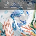 thumbnail image 6 of Seahorse Coastal Cloth Napkins, Summer Nautical Starfish Coral Ocean Washable and Reusable Dinner Napkins Set of 8, Table Napkin for Kitchen Party Birthday Wedding Hotel Housewarming 20"x20", 6 of 9