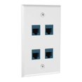 thumbnail image 2 of Ethernet Wall Plate 4 Port Wall Plate Female-Female Compatible with for Cat7/6/6E/5/5E Ethernet Devi, 2 of 5