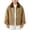 Khaki, variant on Coerni Boys Denim Jacket Full Zip Casual Collar Jean Outerwear Teen Fall Winter Vintage Trendy Jean Coat with Pockets