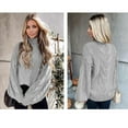 thumbnail image 3 of Womens Long Sleeve Open Front Cardigans Chunky Knit Draped Sweaters Outwear, 3 of 4