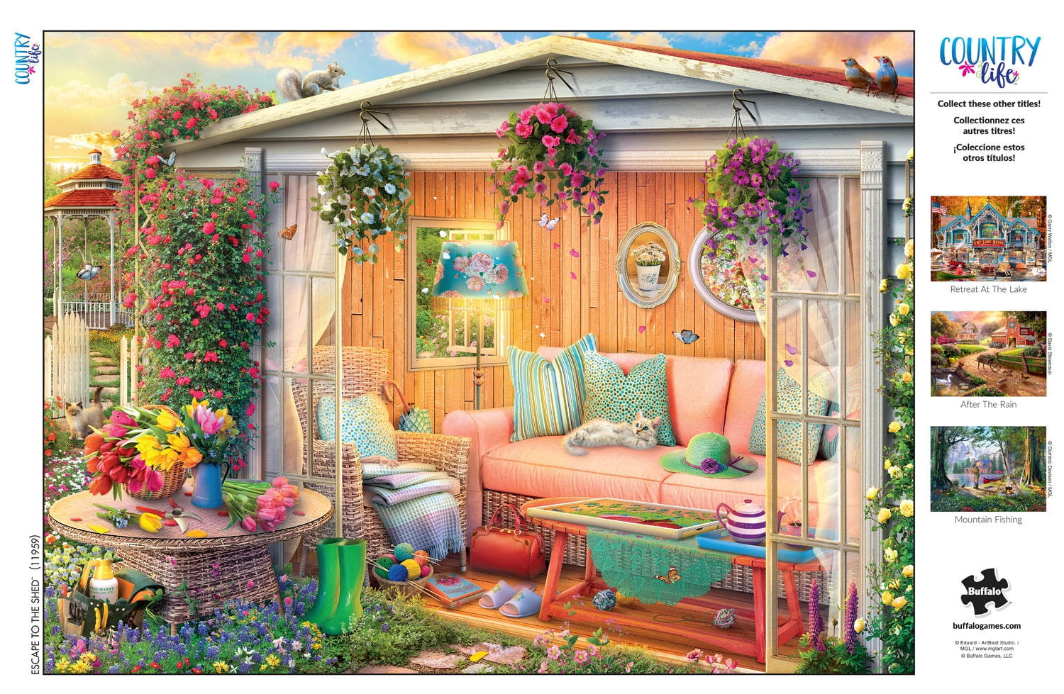 Buffalo Games 1000-Piece Country Escape to the Shed Jigsaw Puzzle