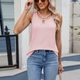 thumbnail image 6 of LWavelet Women's Scalloped V Neck Ribbed Knit Tank Top – Slim Fit Button Detail Cami Yellow L, 6 of 7