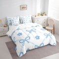 thumbnail image 2 of Erosebridal Girls Kawaii Blue Bow Bedding Comforter Set 7 Pieces,Teens Cartoon Floral Full Bedding Set,Breathable Home Decor, 2 of 6