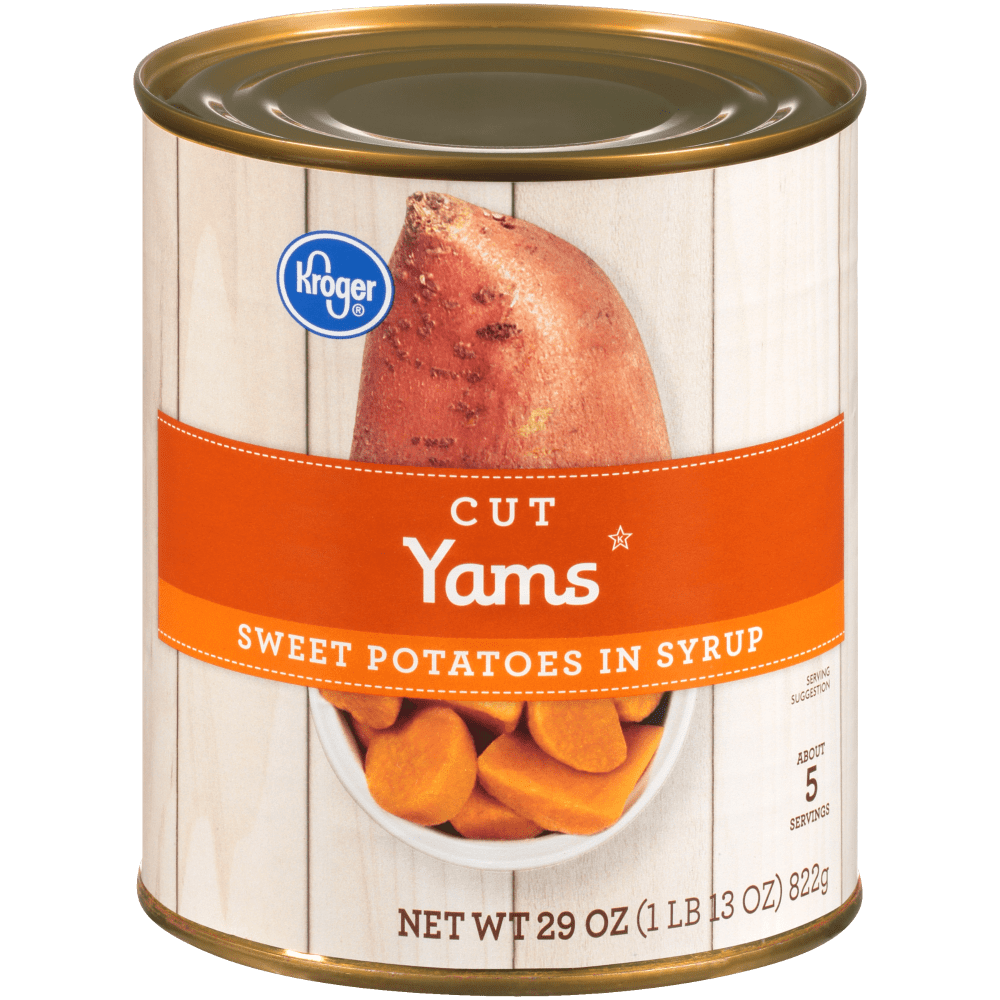 Kroger Cut Sweet Potato Yams in Syrup 29 oz - 3 Pack