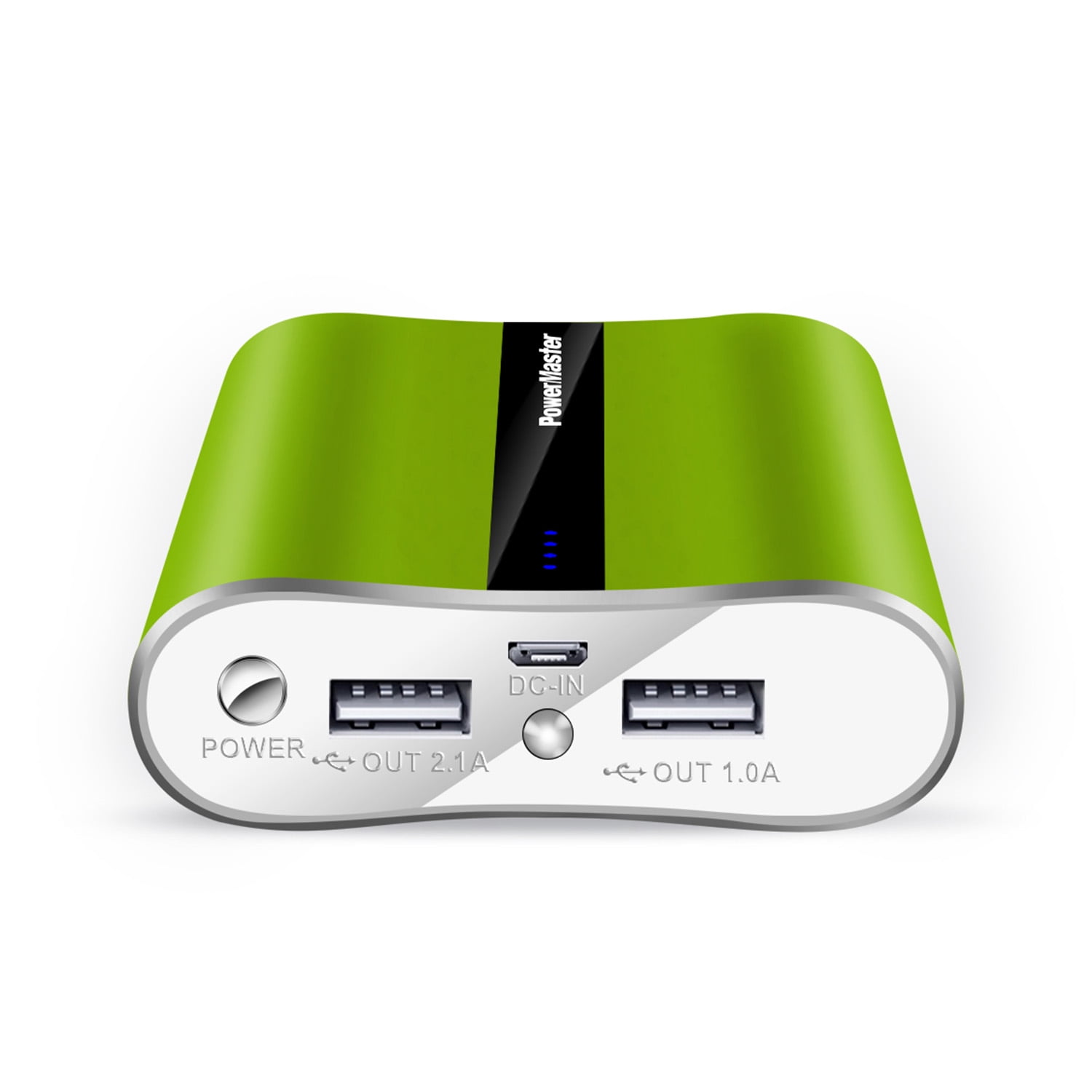 PowerMaster Portable Power Bank 12000 mAh Two USB Charging Ports with LED Flashlight And Charge Protection (Green)