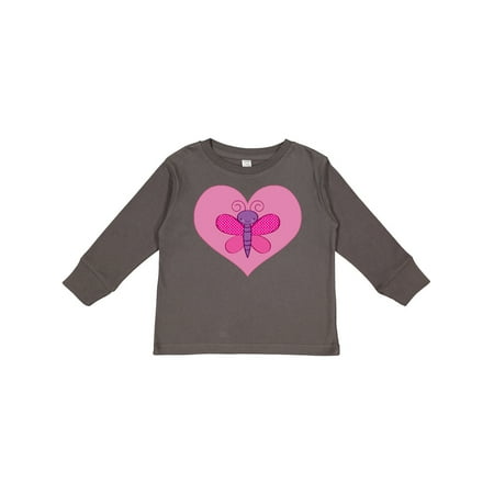 

Inktastic Valentine Butterfly Gift Toddler Toddler Girl Long Sleeve T-Shirt