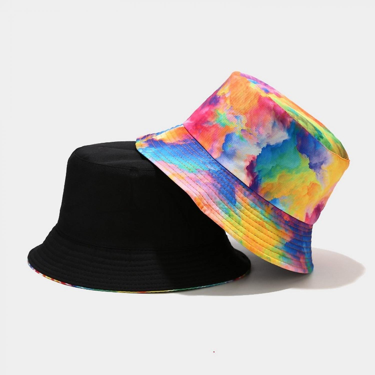 ハット A FERRETTI BUCKET HAT WITH TIE DYE PRINT Tie Dye Bucket Hat Bucket Cap Print Reversible Beach Sun Hat